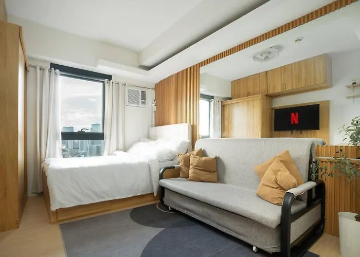 Fully Furnished :japandi Warm Retreat In Qc Manila